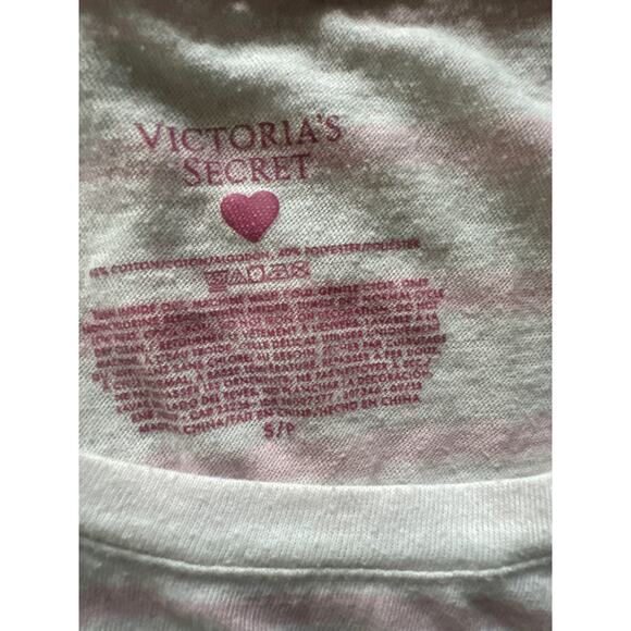 Victorias Secret Pink Stripe Long Sleeve Sleep Shirt Small - Picture 2 of 2